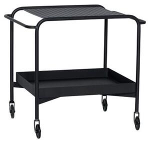 Hübsch - Push Rolling Table - Rullbord - Black - 66 x 47 x H62 cm