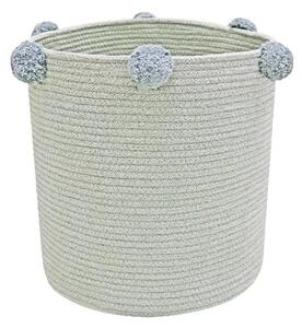 Lorena Canals - Basket Bubbly - Förvaringslåda för barn - Blue Sage / Vintage Blue - H30 x L30 x W30 cm