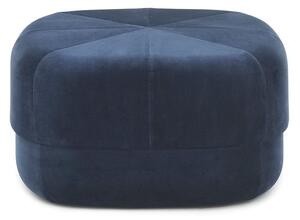 Normann Copenhagen - Circus Velour - Puff - Dark Blue - Large - L: 65 x D: 65 x H: 35 cm