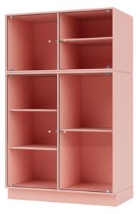 Montana - Ripple Cabinet III - Plinth H7 - Vitrinskåp - Ruby - W69,6 X H112 X D38 cm