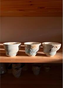 Studio Aarhus - Kvarts cup espresso - Kopp - Hvid / lyseblå - H5-5,5 x D7-7,5 cm / 65 ml