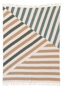 Raawii - Patch Plaid - Pläd - White & Deer & Onyx - W150 x L200 cm