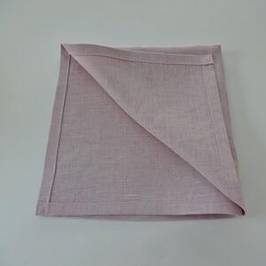 Rosa servett i linne ca 45x45 cm enkel söm