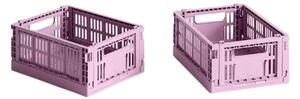 HAY - Hay Colour Crate Mini - Lådor - Set of 2 - Dusty rose - H8 x D17 x W13 cm