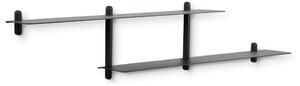 Gejst - NIVO Large - Hylla - H - Black Ash/Black - H: 38,5 x W: 169,5 x D: 25 cm