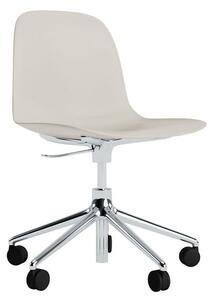 Normann Copenhagen - Form Chair Swivel 5W Gas Lift Alu - Kontorsstol - Aluminium / Light Grey - H73/86 x L72,5 x SH37/50 cm