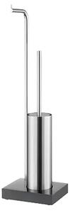 Blomus - MODO Toilet Paper Holder & Brush - Toalettborste - Matt Stainless Steel - H67 x L18 x W15 cm