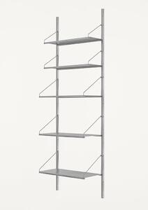 FRAMA - Shelf Library H1852 / W40 Section - Hyllsystem - Stainless Steel - H185,2 x W62,5 x D29 cm