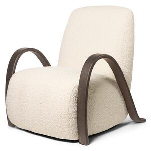 Ferm Living - Buur Lounge Chair - Lounge stol - Buur Lounge Chair Nordic Bouclé - Off-white - W75 x D84 x H87 cm
