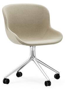 Normann Copenhagen - Hyg Chair Swivel 4W - full upholstery - Kontorsstol - Main line flax 20 - Aluminum - H: 84 x L: 54 x D: 53,5 x SH: 46 cm