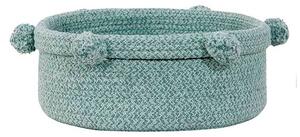 Lorena Canals - Basket Tray - Korg - Vintage Blue - H12 x Ø30 cm