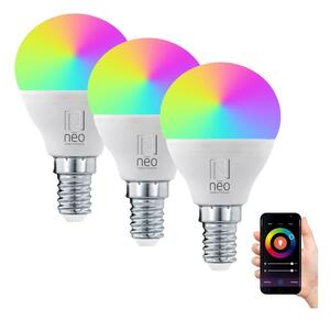 Immax NEO - KIT 3xLED RGB+CCT Ljusreglerad glödlampa E14/6W/230V 2700-6500K Wi-Fi Tuya