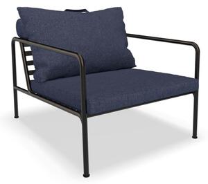 HOUE - AVON Lounge Chair - Trädgårdsstol - Indigo/Black - H58 x W81 x D99 x SH39 cm