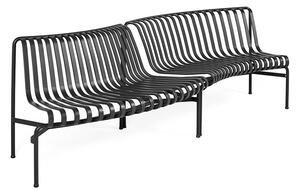 HAY - Palissade park dining bench in-out - Trädgårdsbänk - Anthracite - W283 X D97 X H80 X SH45