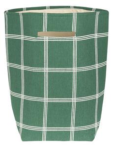 Nobodinoz - Large Storage Basket Vibes - Förvaringslåda för barn - Green white windowpane - 44 x 56 x 28 cm