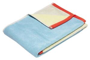 Hübsch - Block Towel - Handduk - Small - Grå,Lyseblå,Rød,Gul - 50x100cm