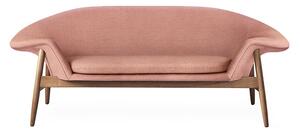 Warm Nordic - Fried Egg Sofa / Oiled Oak - Soffa för 2 personer - Canvas 614 (Pale Rose) - L186 x W68 x H68 cm