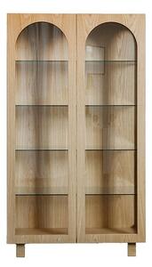 CAIA LEIFSDOTTER DESIGN STUDIO - Bow Glass Cabinet - Vitrinskåp - Light Oak & Clear Glass - W100 x D40 x H180 cm