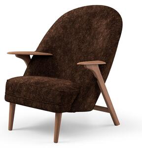 Warm Nordic - Wingman Lounge Chair - Lounge stol - Sheepskin (Espresso) - L78 x W85 x H42/96 cm