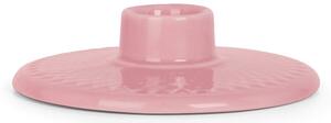 Lyngby Porcelain - Rhombe Color Candleholder - Ljusstake - Rose - H3 x D10.5 cm