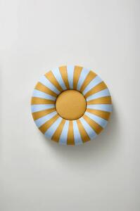 Studio About - Float / By Mikkel Lang Mikkelsen - Puff - Blue/Ochre - Small - Ø80 x H25 cm