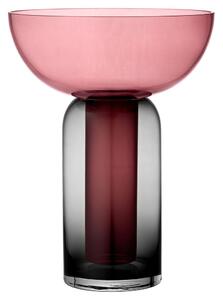 AYTM - Torus glass vase - Vas - Large - Black/Rose - Ø25 x H33 cm
