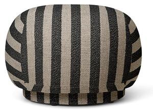 Ferm Living - Rico Pouf - Puff - Louisiana - Black/White - Ø60 x H41 cm