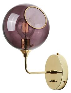 Design By Us - Ballroom Wall Lamp - Small - Vägglampa - Purple/Gold - H37 x D25 x W20 cm