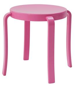Magnus Olesen - 8000 Series Stool - Pall - Lacquered beech / Retro pink - L: 53 x W: 53 x H: 46 cm