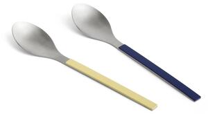 HAY - MVS Serving Spoon - Serveringssked - Dark blue and yellow - W5 X L27 - Set of 2
