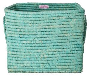 Rice - Raffia Square Basket - Förvaringslåda för barn - Mint - L30 x H25 x B30 cm