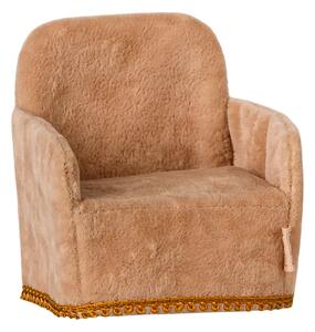 Maileg - Lounge Chair, Mouse - Tillbehör till dockor - Powder - H7,5 x W6,5 x D6 cm