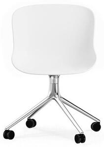 Normann Copenhagen - Hyg Chair Swivel 4W - Kontorsstol - White - Aluminum - H: 84 x L: 54 x D: 53,5 x SH: 46 cm