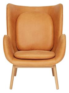 Fogia - Enclose by Norm Architects - Fåtölj - Vintage Cognac - W78 x H105 x D100 x SH46 cm
