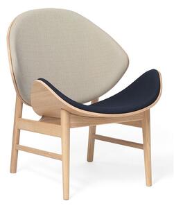 Warm Nordic - The Orange / White Oiled Oak - Fåtölj - Vidar 222 (Grey) / Vidar 554 (Navy Blue) - L64 x W71 x H78 cm