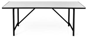 Warm Nordic - Herringbone Tile / Dining Table - Matbord - Pure White - L203 x W107 x H74 cm