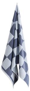 HAY - Check Bath Towel - Handduk - Steel Blue - W70 x L136 cm