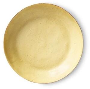 HKLiving - Ceramics Side Plate - Tallrikar - Brown/Yellow - 21,5x21,5x2,8cm