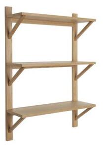 Hübsch - Triarch Shelf Unit - Hyllor - Oak Nature - 70 x 24 x H100 cm