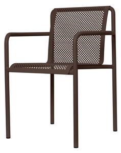 Ferm Living - Dapple Chair With Arms - Trädgårdsstol - Dark Chocolate - W60 x D53 x H80 CM
