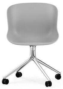 Normann Copenhagen - Hyg Chair Swivel 4W - Kontorsstol - Grey - Aluminum - H: 84 x L: 54 x D: 53,5 x SH: 46 cm