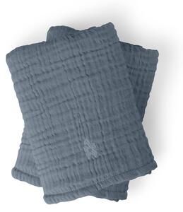 Sebra - Nursing Towel 6-layer, 2-pack - Sköttillbehör - Blue - L58 x W40 cm