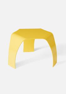 A. Petersen - Metal Stool by Ole Schjøll - Pall - Yellow - D48 H36 cm