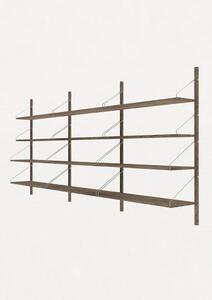 FRAMA - Shelf Library H1148 / Triple Section - Hyllsystem - Dark Oiled Oak - H114,8 x W240 cm