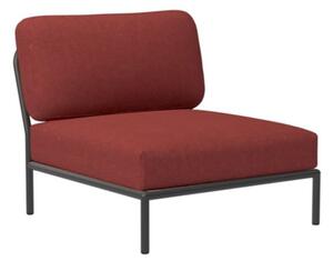 HOUE - LEVEL / Lounge Chair - Trädgårdsstol - Scarlet/Dark Grey - L81 x W95 x H82 x SH38 cm