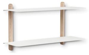 Gejst - NIVO Large - Hylla - F - Light Oak/White - H: 38,5 x W: 66,5 x D: 25 cm