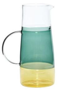Hübsch - Glass Jug Hübsch - Karaff - Clear/green/yellow - ø10xh25cm