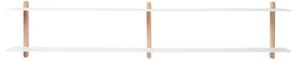 Gejst - NIVO - Hylla - C - Light Oak/White - H: 25 x W: 118 x D: 16 cm