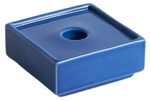 HAY - Mattone Candleholder - Ljusstake - Small - Blue - H4 x D9.4 x W9.4 cm