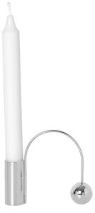 Ferm Living - Balance Candle Holder - Ljusstake - Chrome - B12,5 D4,2 H9 cm